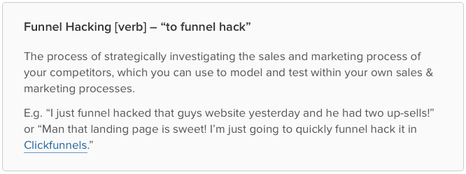 What is Funnel Hacking – Definition